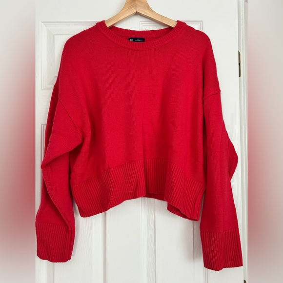 GAP Sweaters - GAP Oversized Red Crew Neck Sweater